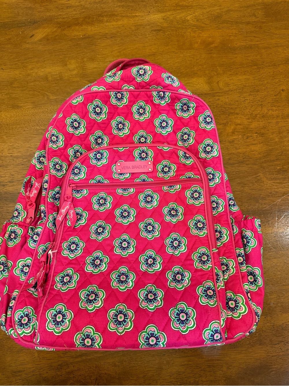 Vera Bradley Hot Pink Floral Quilted Backpack